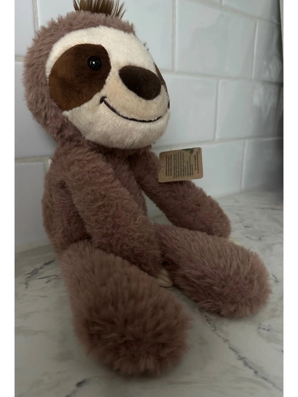 Aurora Sloth Plush Stuffed Animal Brown Soft Toy Eco Friendly 12” New w/ Tags
